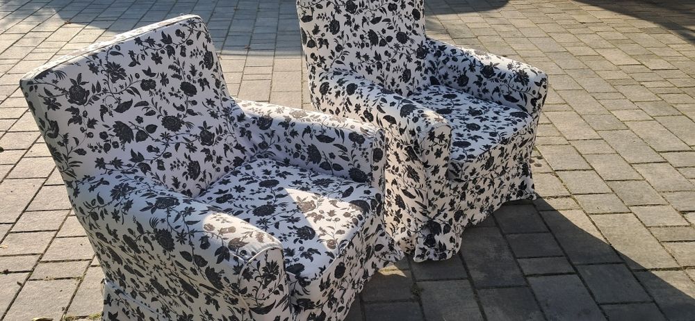Fotele Ikea,używane ale aktualnie pokrowce wyprane,który wzór.