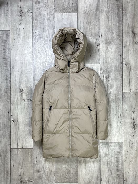 Zara куртка пуховик XL-2XL размер женская зимняя бежевая