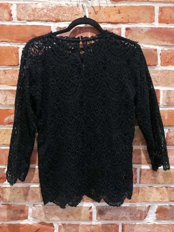 Bluzka czarna koronka ZARA rozm. M/ L