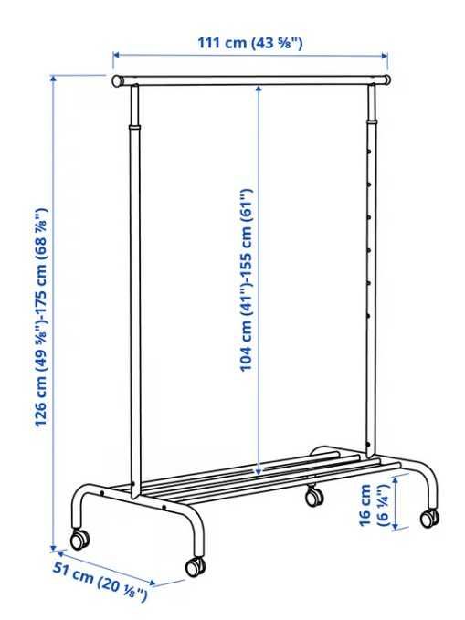 Suporte ikea RIGGA porta cabides