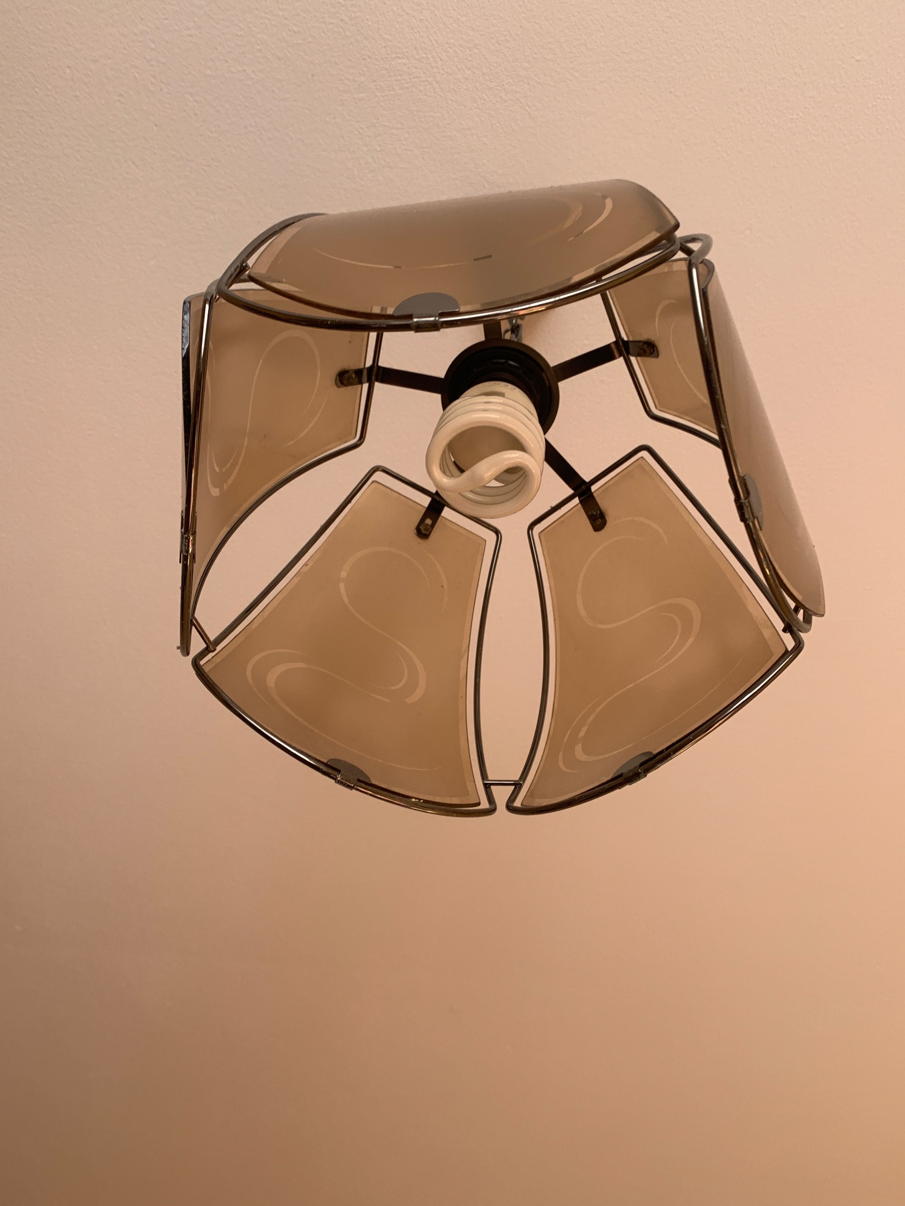 Żyrandol / lampa wisząca szklana / metalowa - HIT!