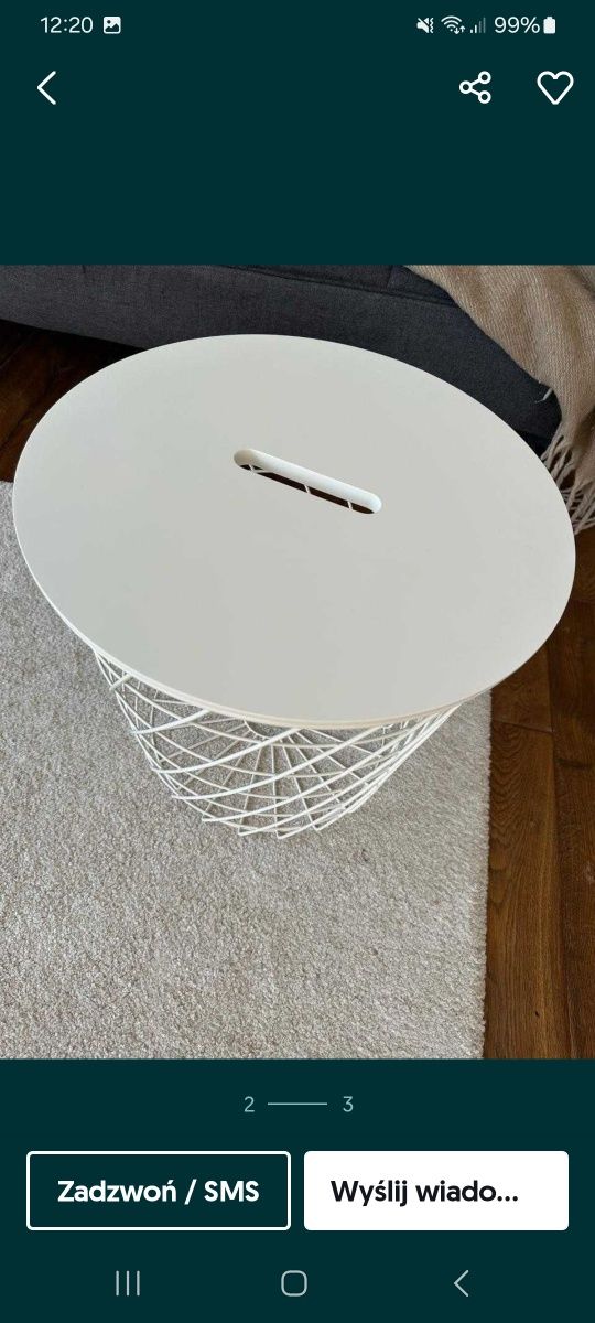 Stolik z koszem Ikea Kvistbro