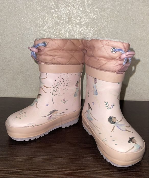 Гумові утеплені чоботи next на дівчинку