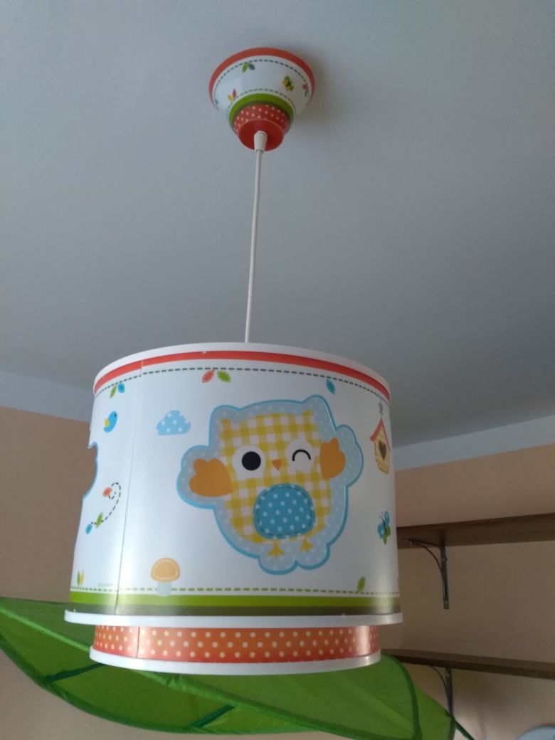 Lampa i kinkiet/plafon sowy do pokoju dziecięcego