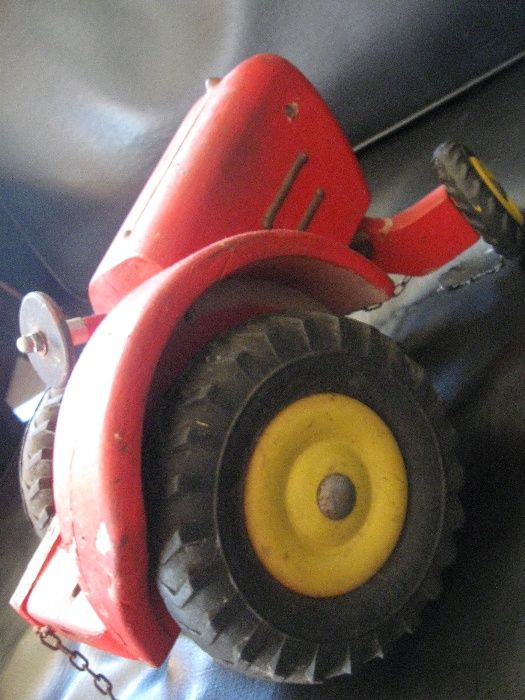 Traktor drewniano metalowy stary lata 50te 20wiek ANTYK