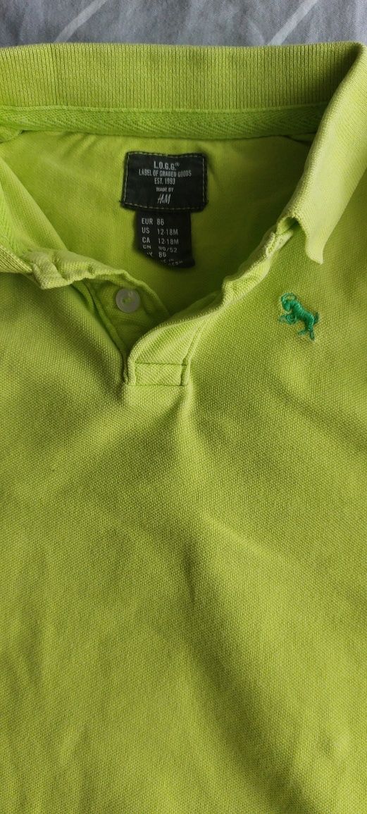 Zielona chłopięca koszulka polo H&M 86cm