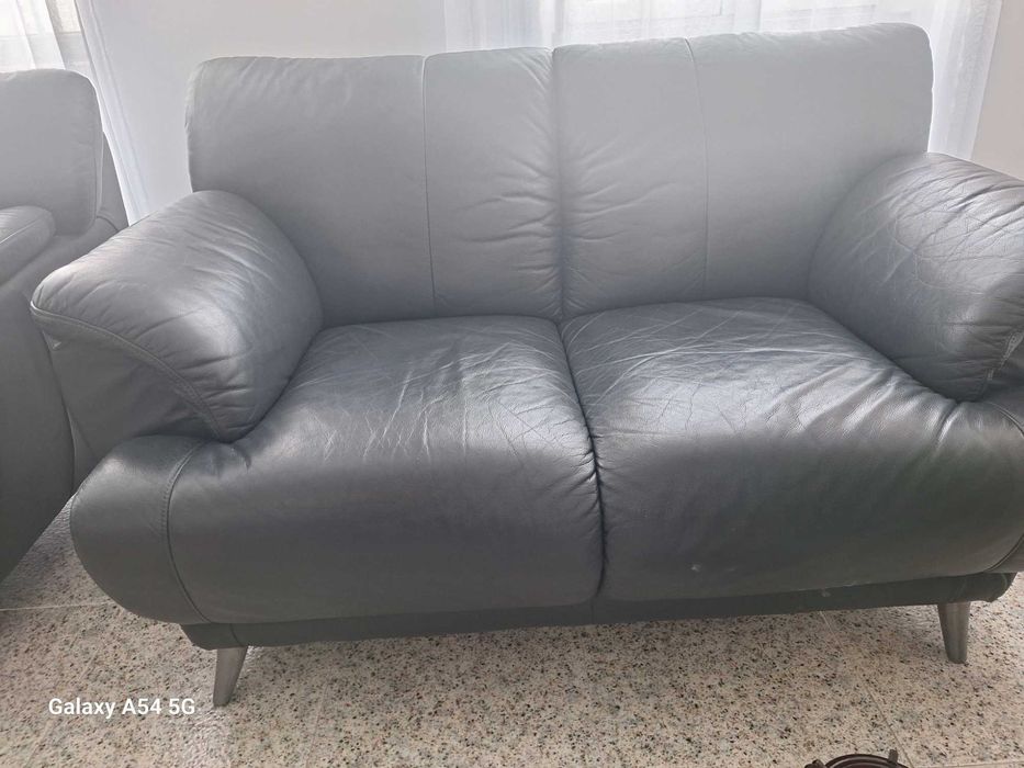Duas Sofas de pele e mobilha para TV
