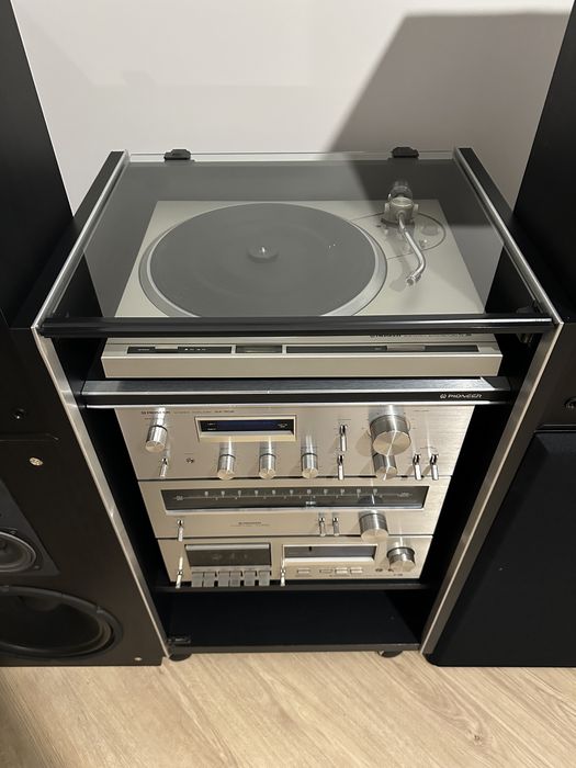 Zestaw stereo Pioneer SA-508 TX-608 CT-F600 Kolumny CS-434 szafkaAudio