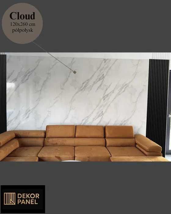 Panele ścienne PVC/Płyty węgłowe marmur , połysk 120x260,łazienka,biur