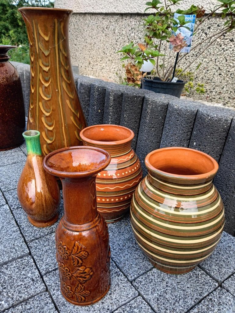 wazony Bolesławiec ceramiczne gliniane we wzory PRL staropolskie