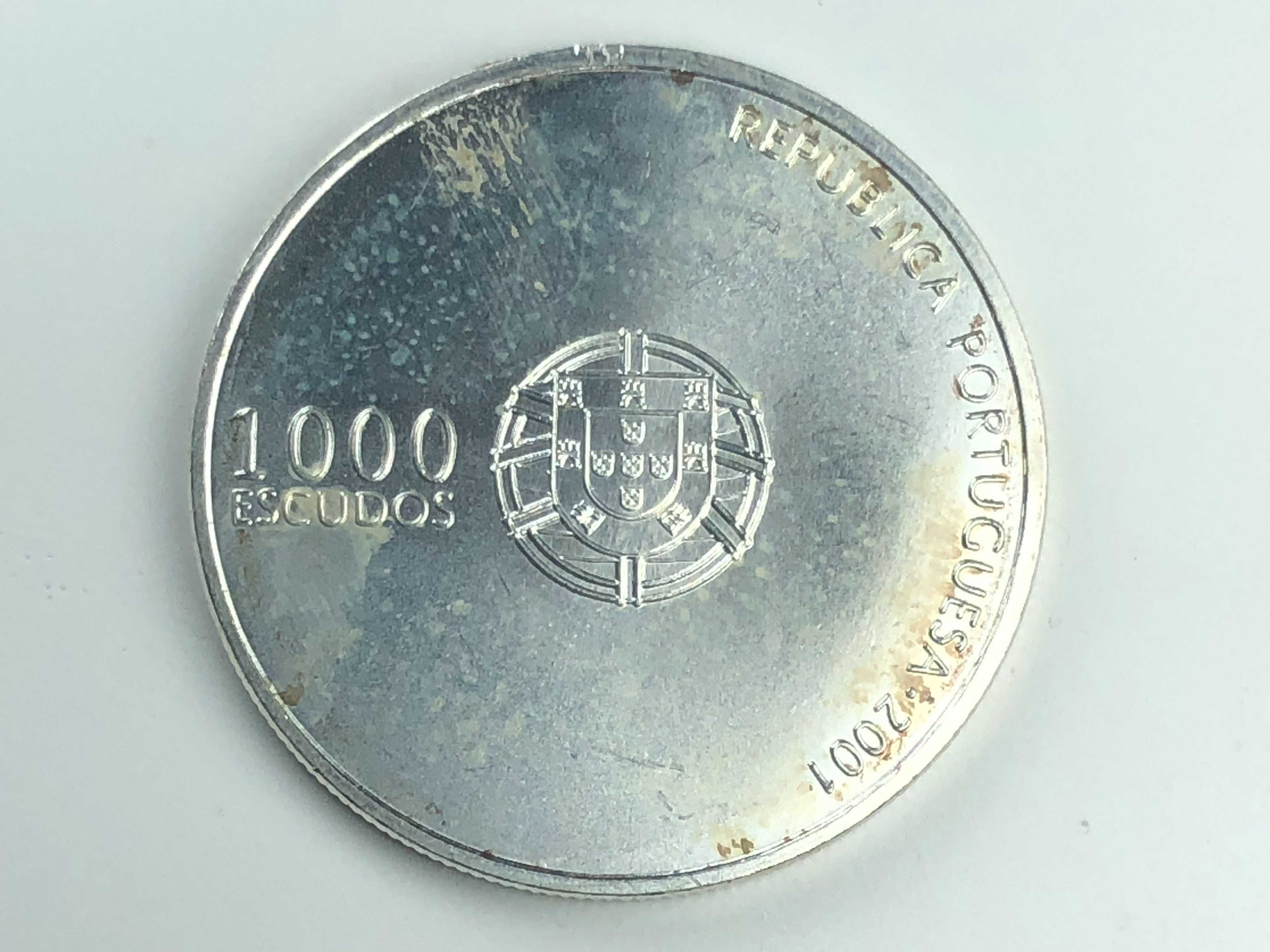 1.000 Escudos 2001 Prata Euro 2004