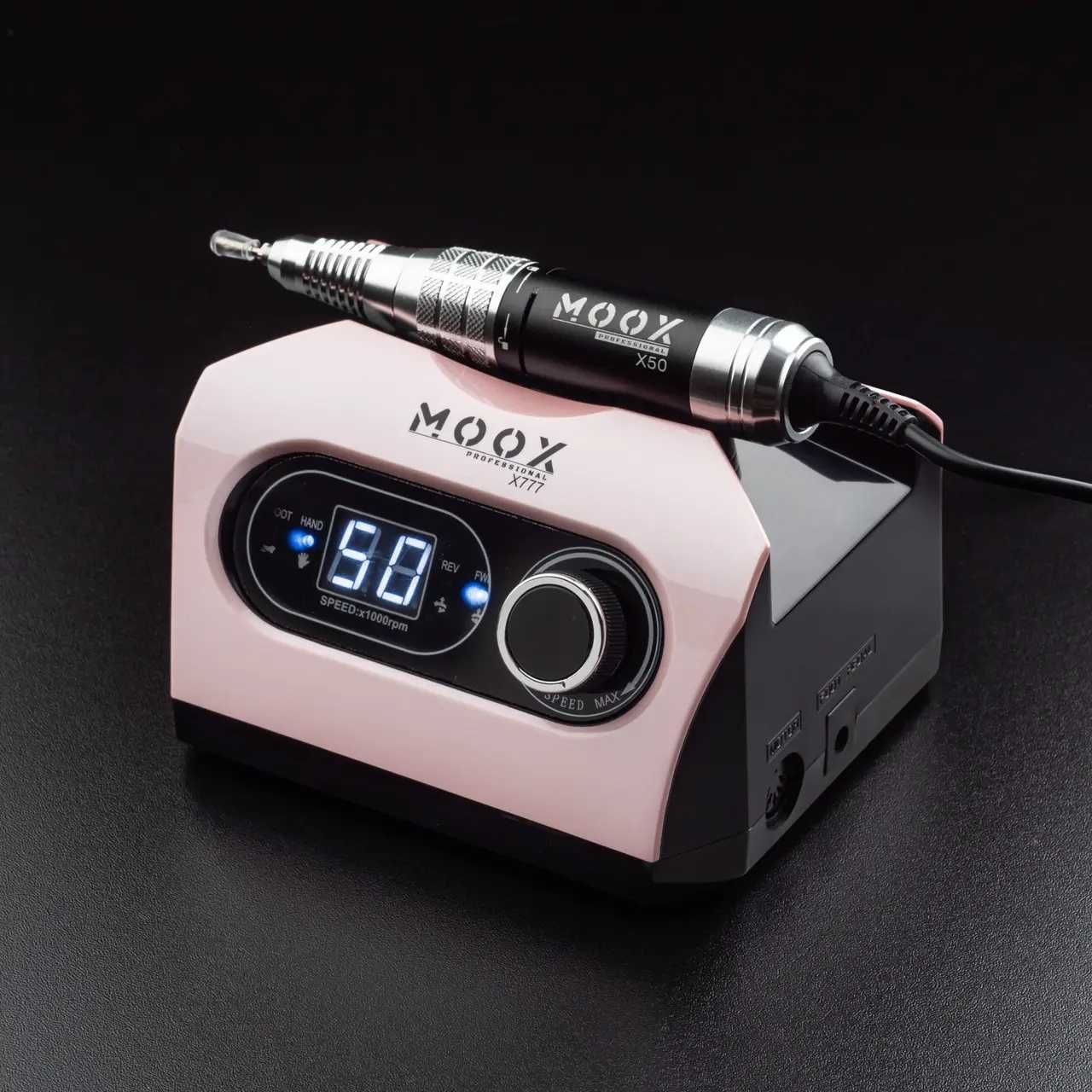 Фрезер для манікюру та педикюру MOOX X777 50000 об/хв 70W Рожевий