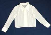 Блуза белая, нарядная, легкая в школу, на 8-10 лет