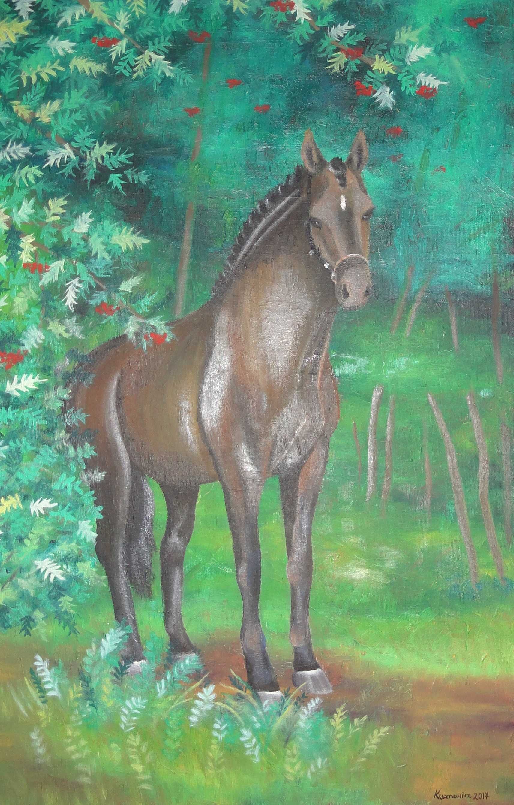 obraz olejny koń / malarstwo / sztuka portret konia