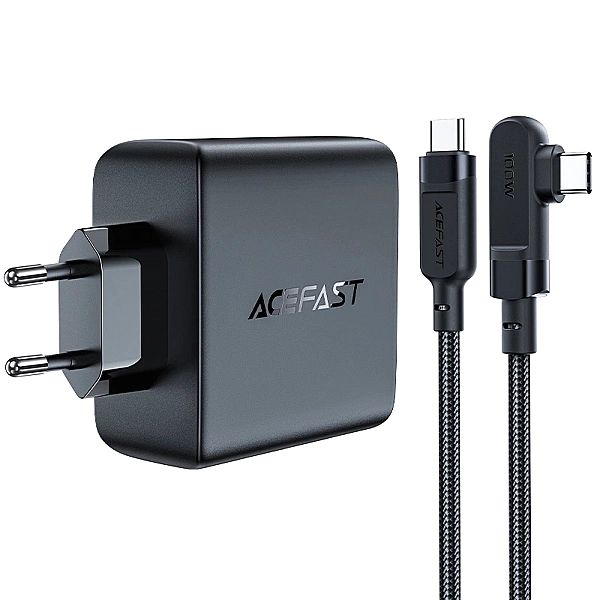 Acefast szybka ładowarka sieciowa GaN 3xUSB-C/1xUSB-A 100W czarna + ka
