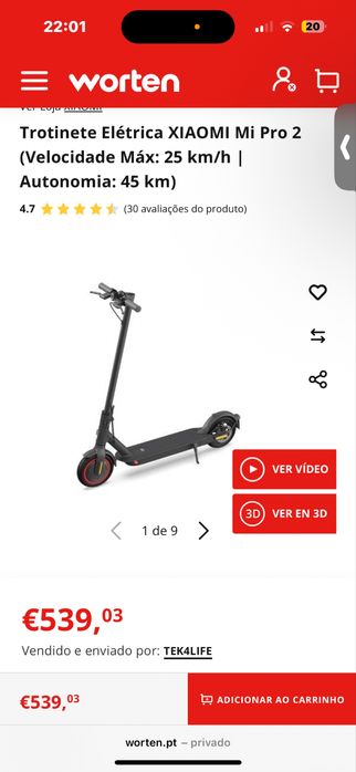 Trotinete eletrica xiaomi pro2