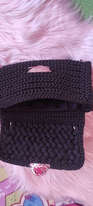 Torebka handmade czarna nowa
