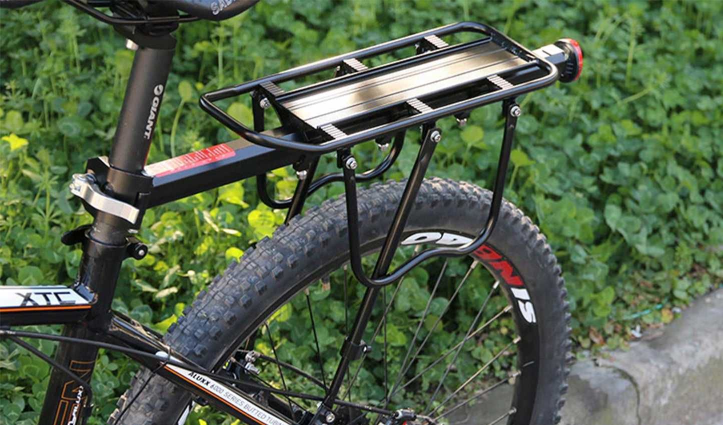 Aluminiowy bagażnik rowerowy + torba sakwy – zestaw uniwersalny