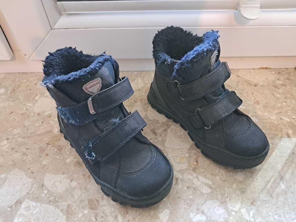 Skórzane zimowe buty dla chłopca. Lasocki. Rozmiar 28