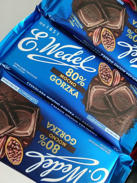 Czekolady gorzkie Wedel 80% 40 szt