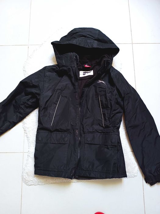 Świetna chłopięca ocieplana kurtka z odpinanym kapturem 158 164 ciepła