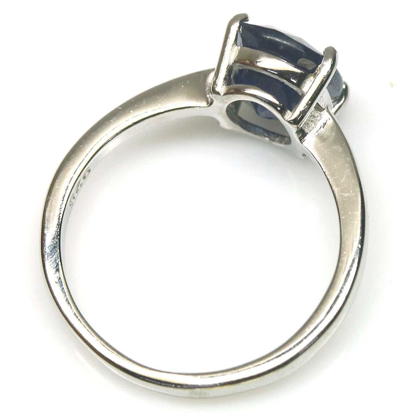 Кольцо с синим сапфиром 8х10мм  серебро 925 пробы, размер 18
