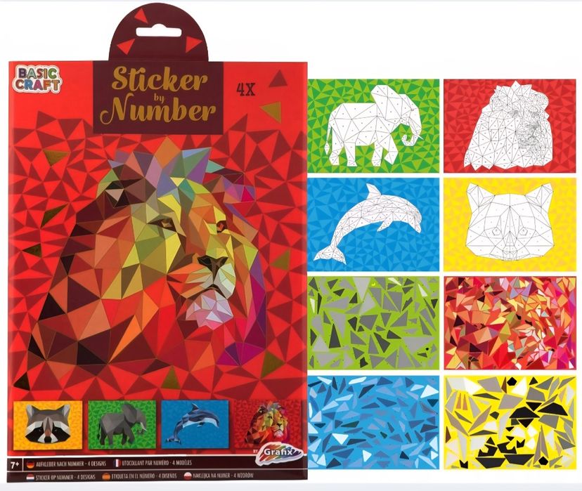 Wyklejanka po numerach  4 obrazki