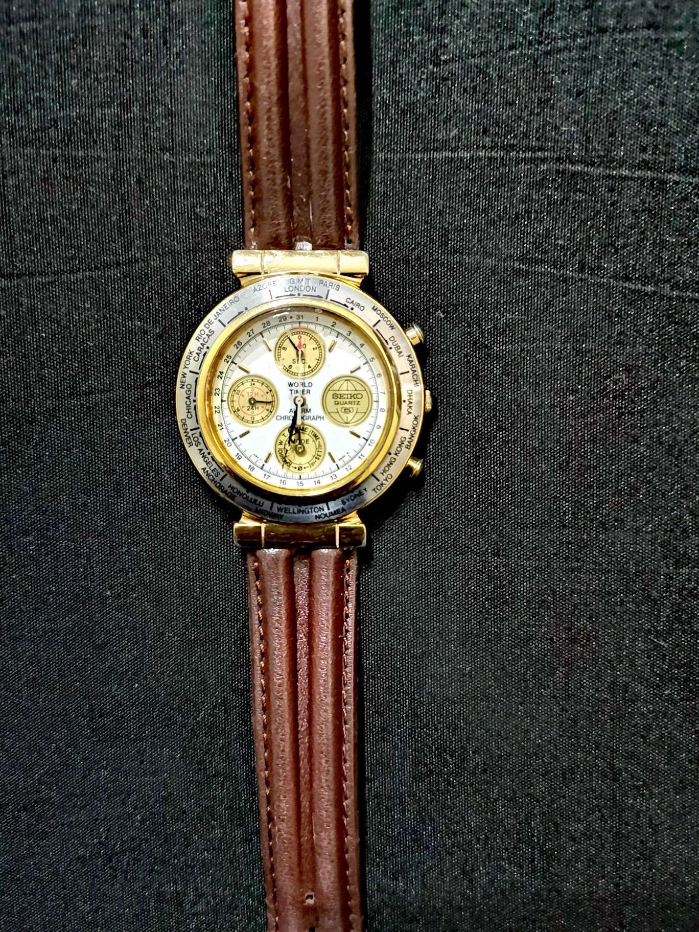 Relógio colecionador Seyko World Timer