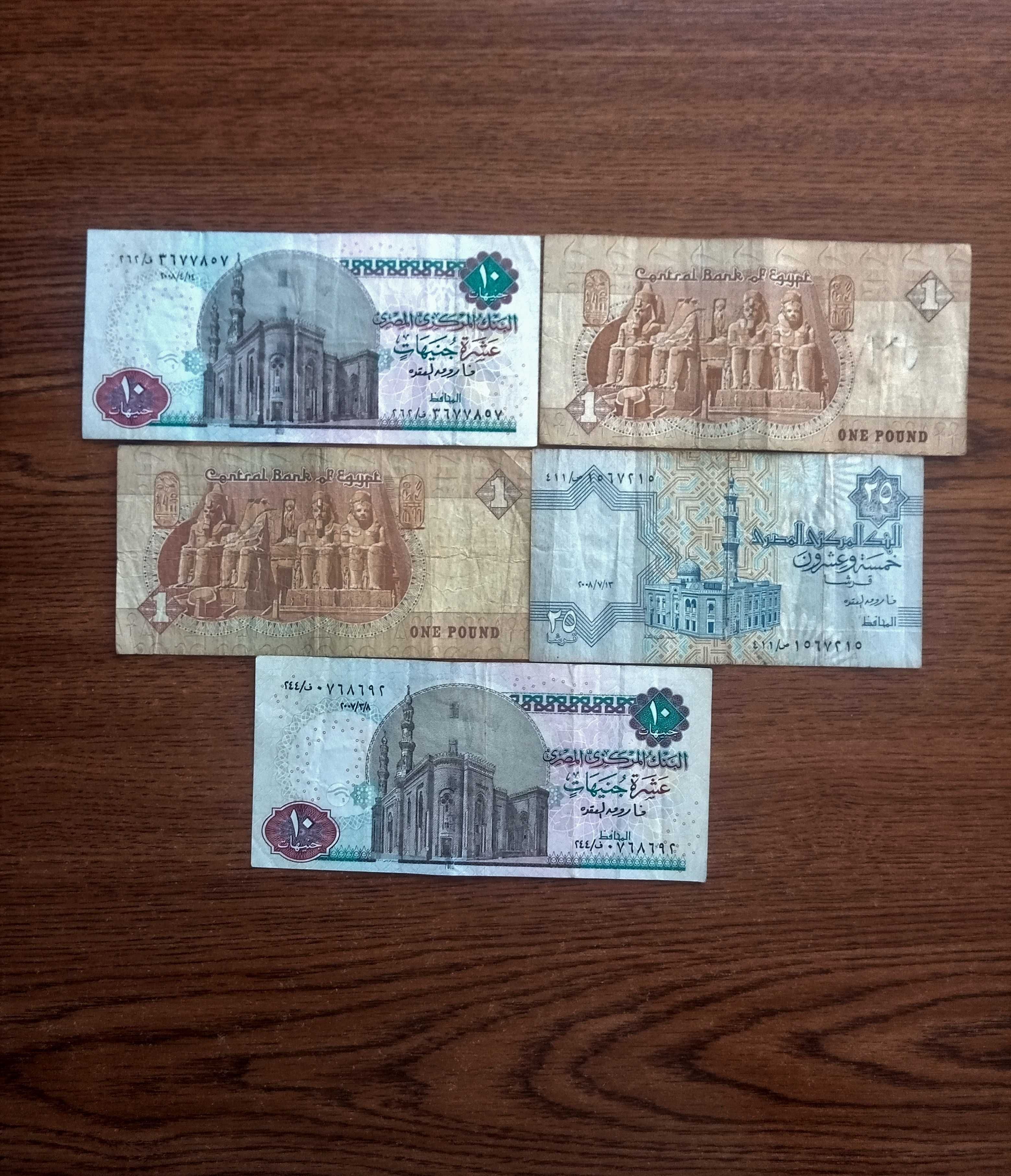 zestaw banknotów Egiptu