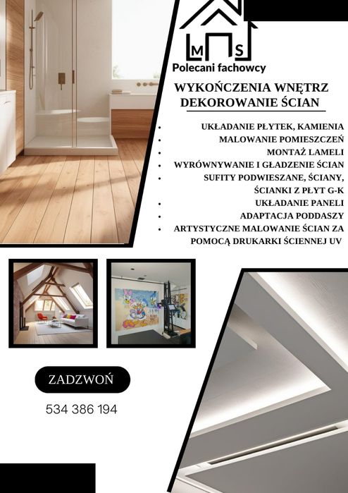 Remonty-Wykończenia*Dekorowanie Ścian-Nowość!!