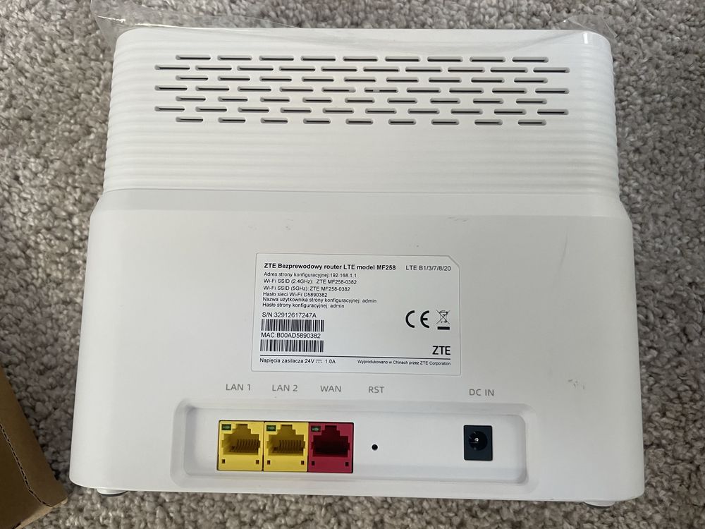 ZTE MF258 ODU-IDU router zewnętrzny LTE KAT. 15