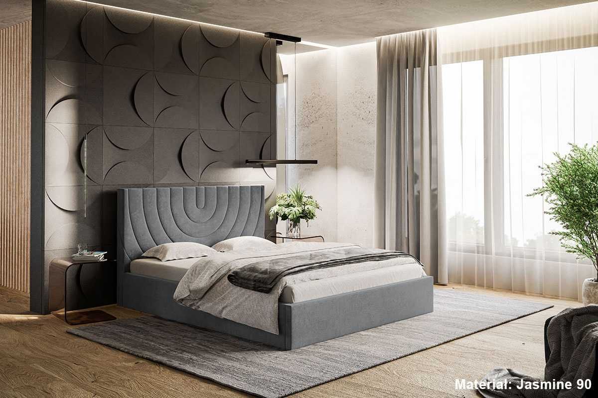 Łóżko łóżka tapicerowane bed PORTO 160X200 180x200 POJEMNIK STELAŻ