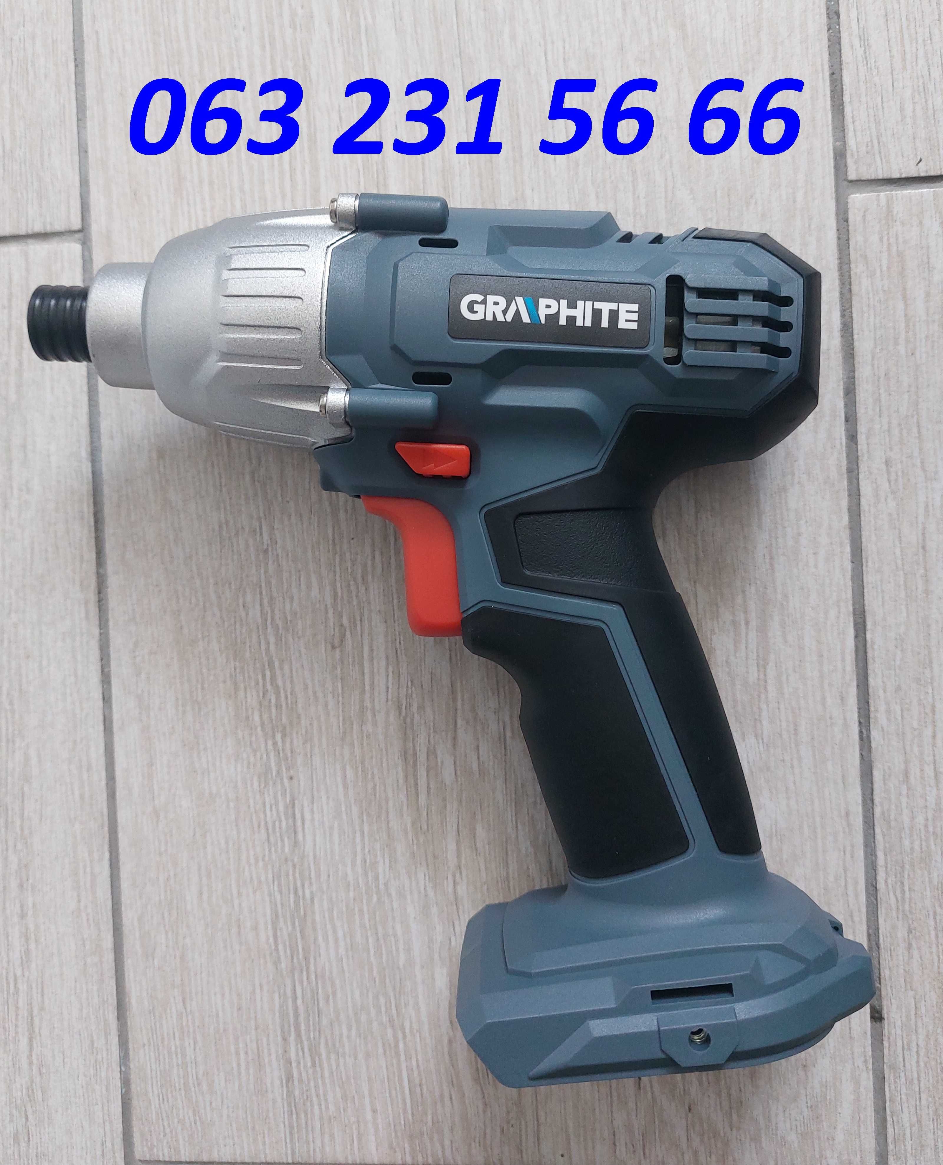 Гайковерт ударний GRAPHITE 58G012-S15, 18 Вольт+сумка+біти (Дніпро М)