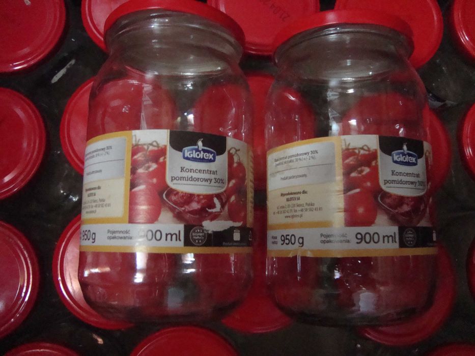 Zestaw 23 sztuk słoik 900 ml / 0,90 L. z zakrętka miód ogórki zaprawy