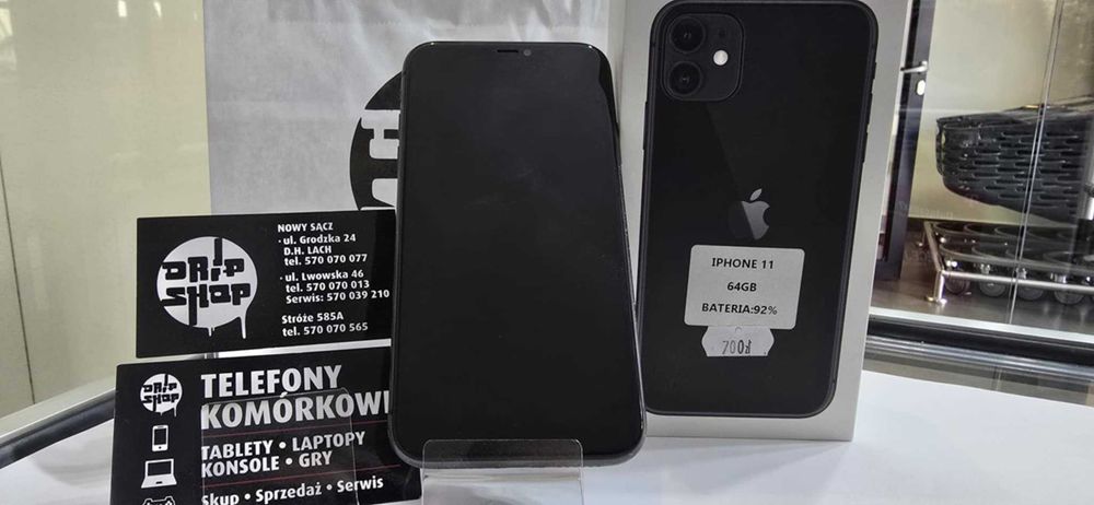 Iphone 11 64GB Bateria:92%/Gwarancja/SklepGSM Stróże