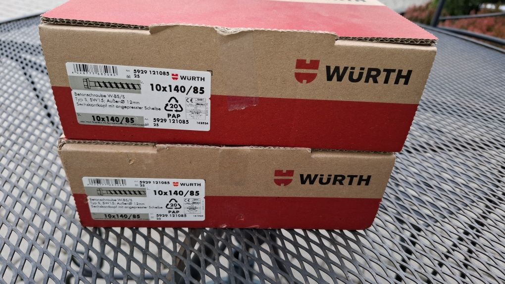 Śruba wkręcana do betonu Würth 10x140