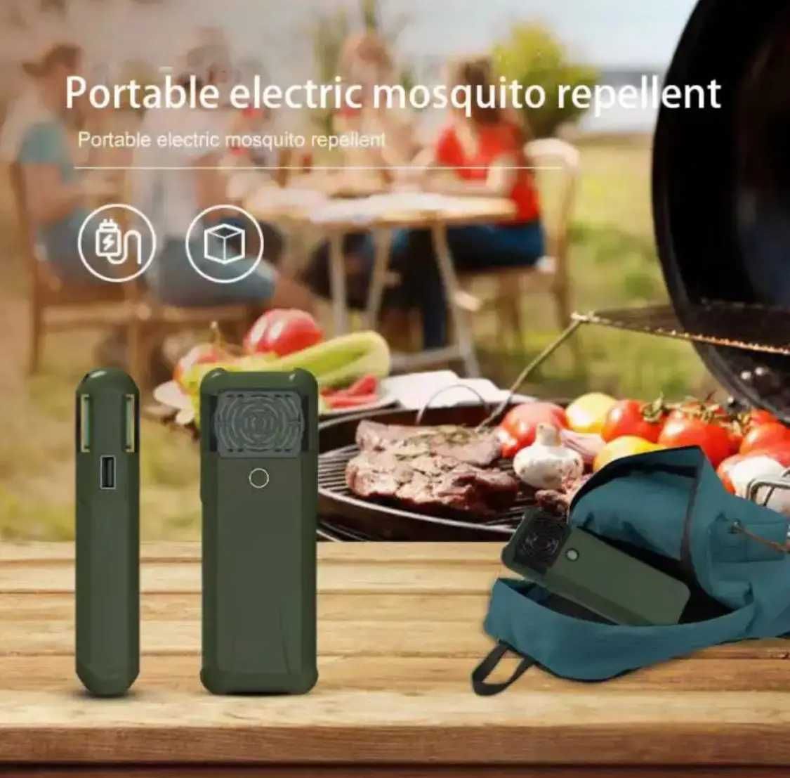 Фумигатор портативный USB таблетк от комаров с аккумулятором повербанк
