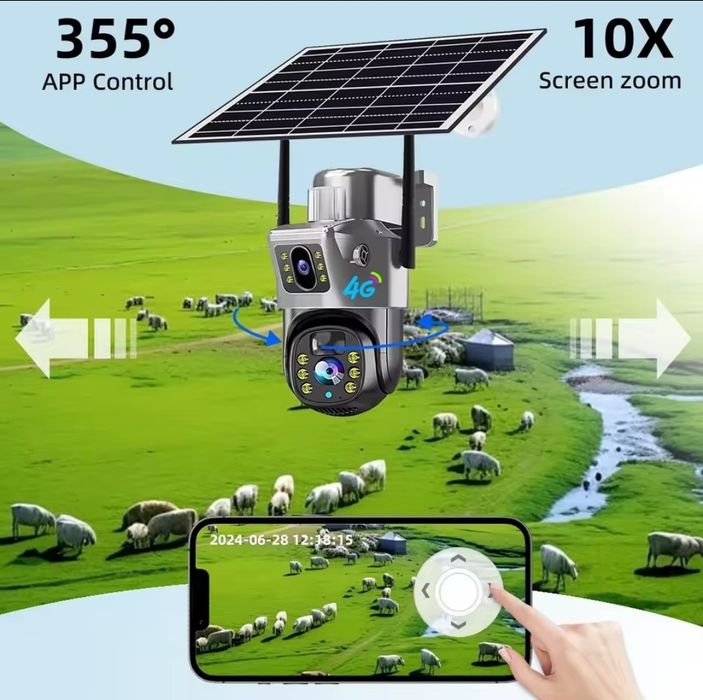 Câmera solar 4G 2 lentes
