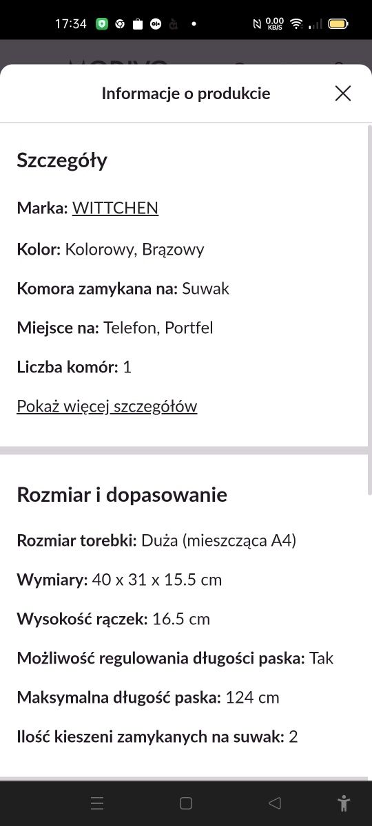 Śliczna torebka Wittchen