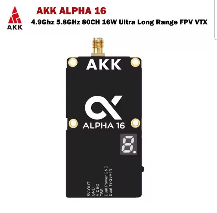 Відеопередавач Vtx AKK Alpha 16W  96CH