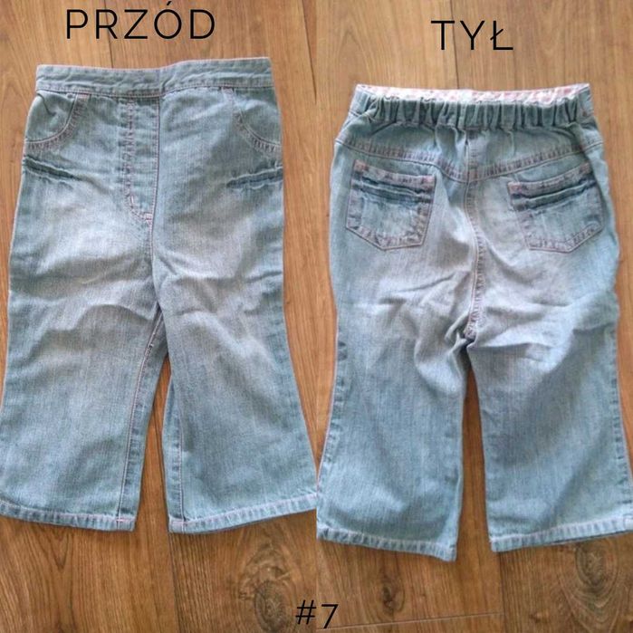 BEZ WAD Jeansy dzwony dziewczęce  Cherokee 74-80 cm 9-12 miesięcy #7