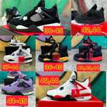 Кроссовки Nike Air Jordan Retro 4 thunder black white red yellow