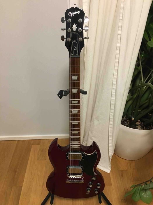 Epiphone SG Korea 2004 краснуха/клён вклееный гриф схемаН-Н ЕСТЬ ВИДЕО