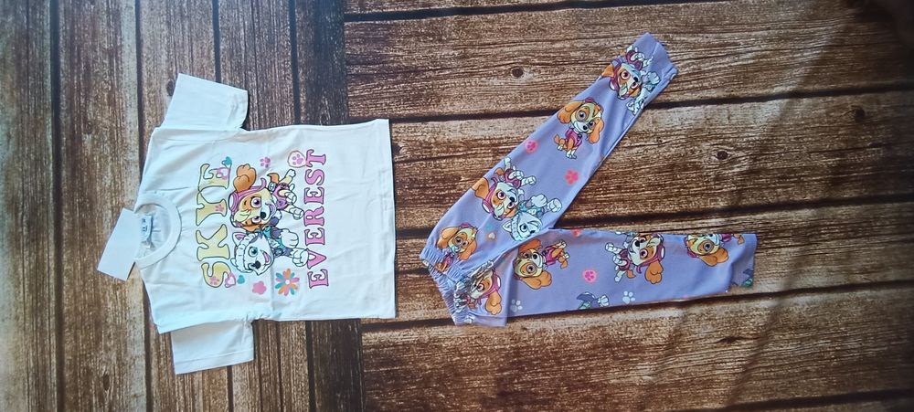 92/98 komplet liliowy psi patrol