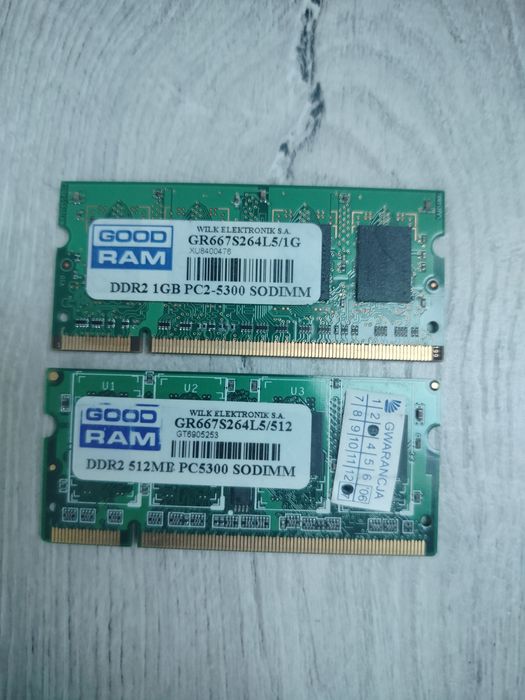 RAM do laptopa GOOD RAM 512MB i 1GB