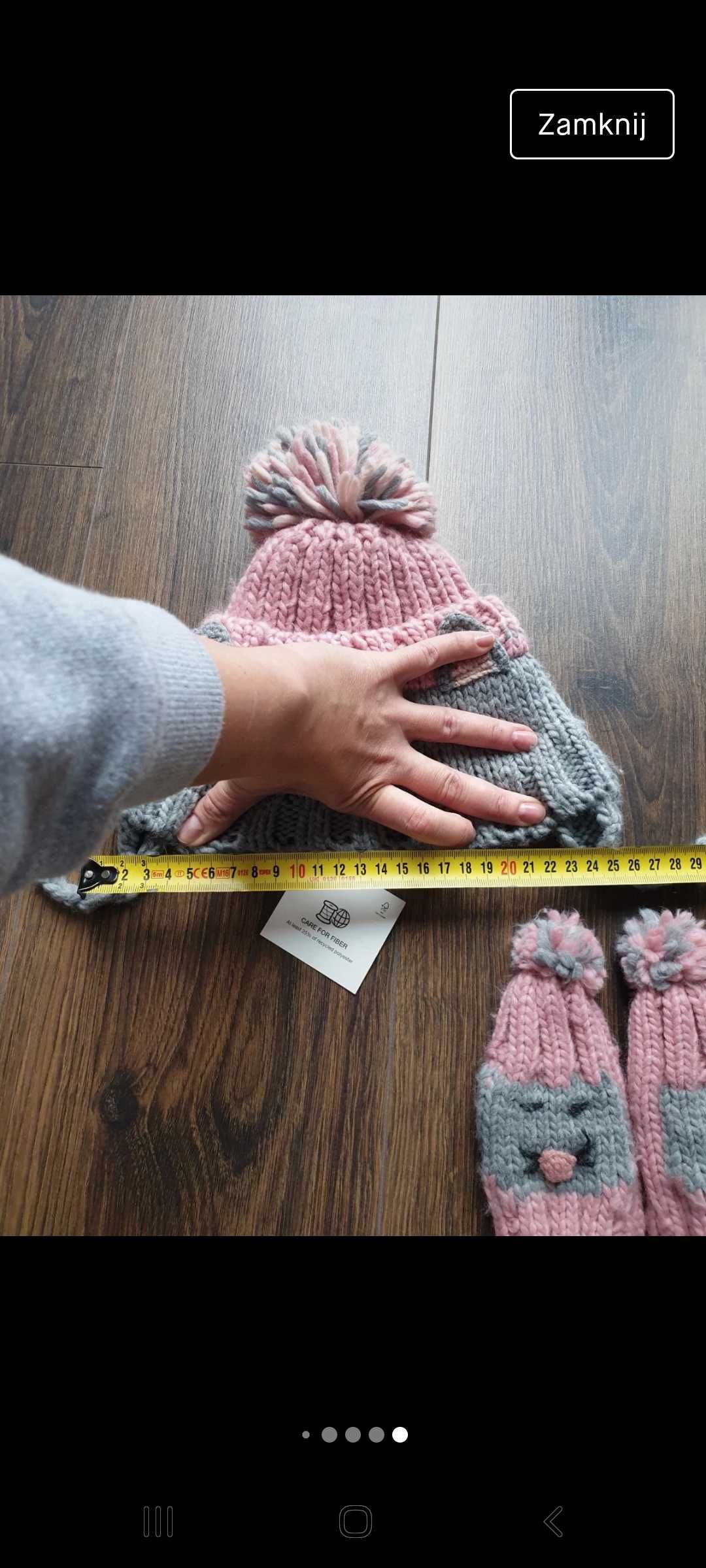Czapka i rękawiczki na zimę Zara
