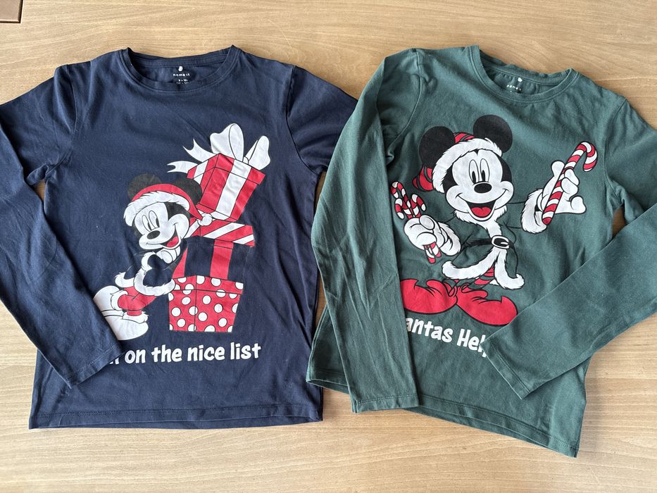 Bluzki świąteczne Myszka Mickey rozmiar 134/140 Name It