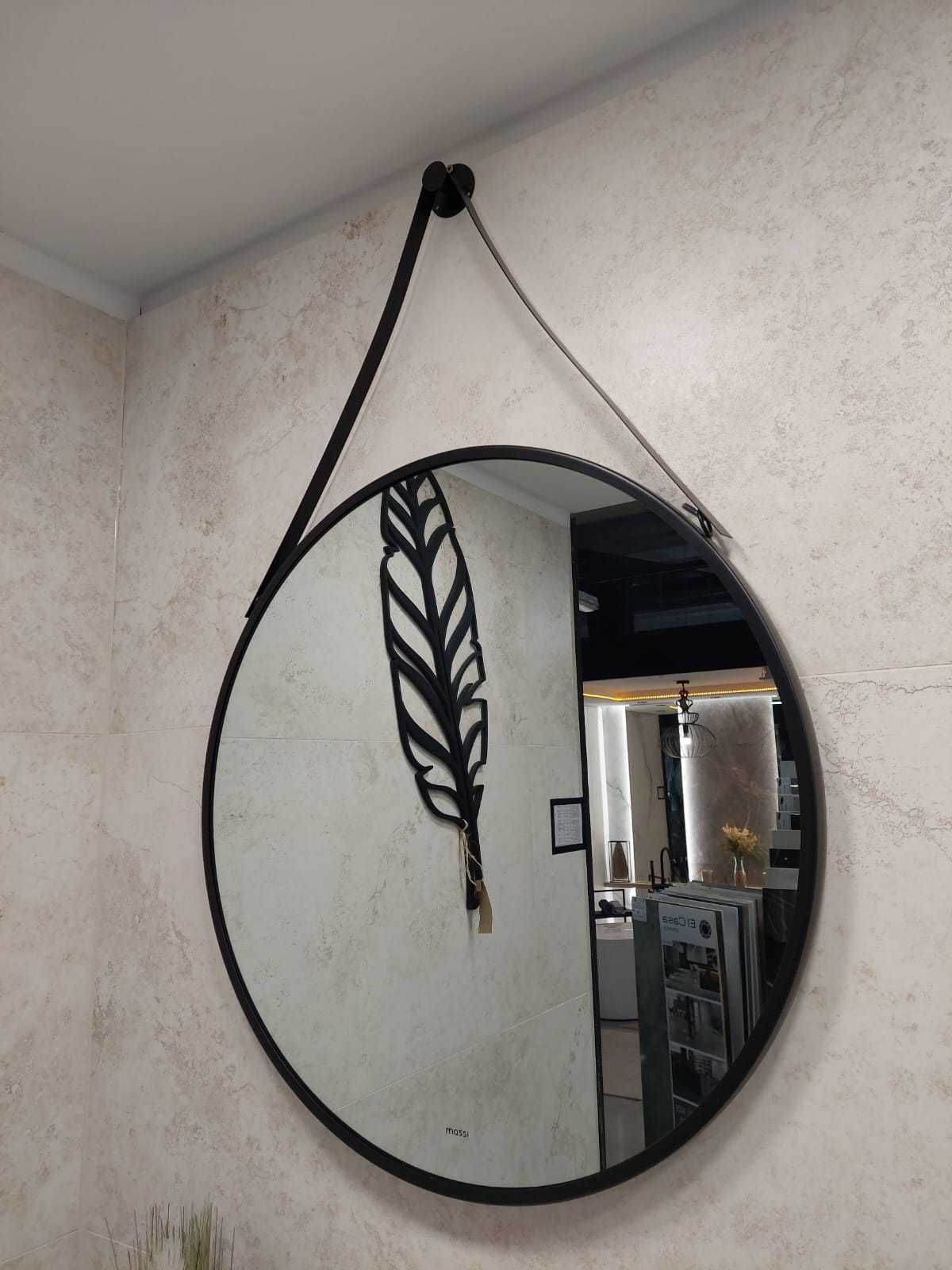 MASSI Lustro VALO 70 cm na pasku czarny