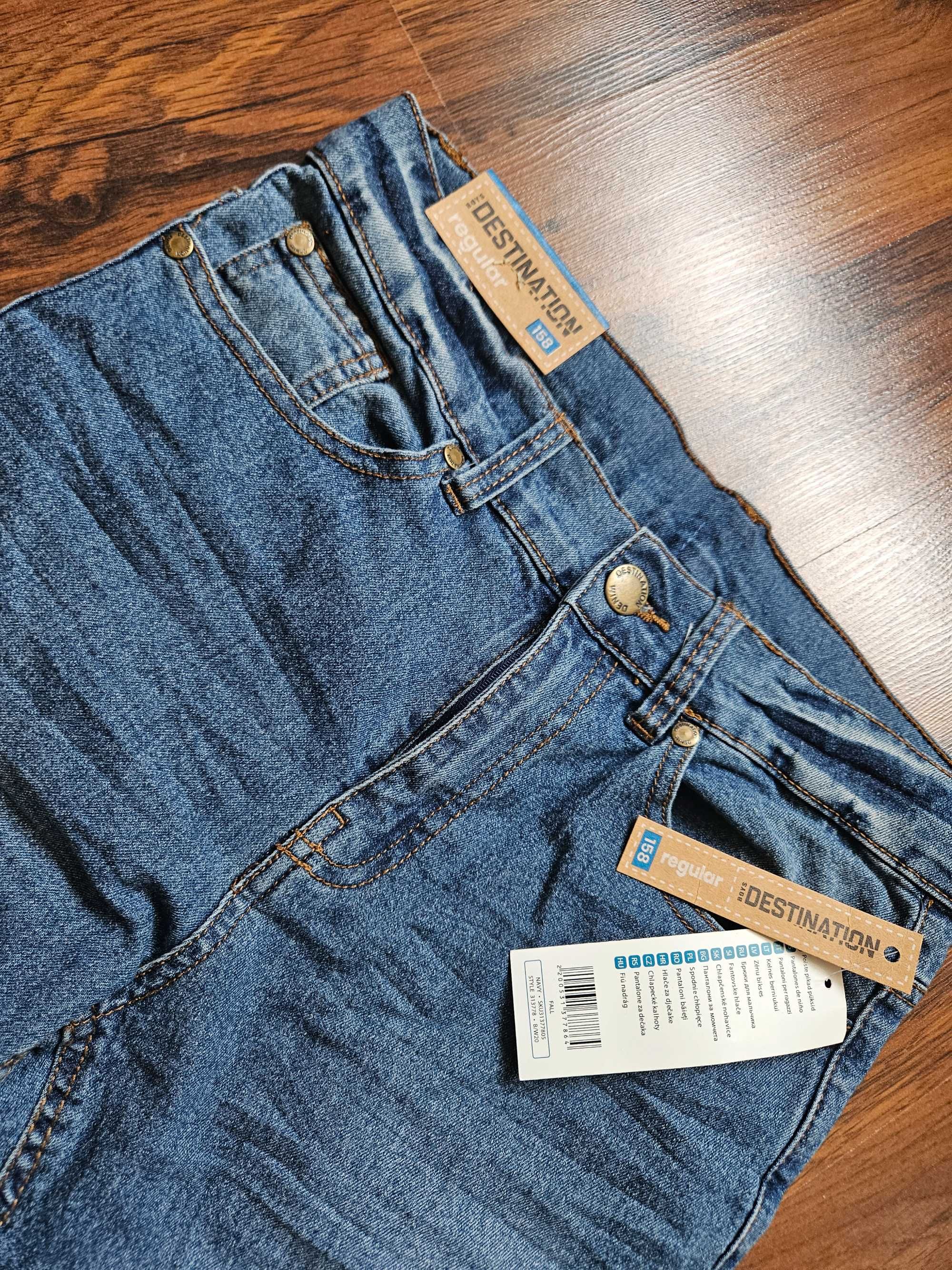 Nowe Spodnie chlopięce 158 jeansy