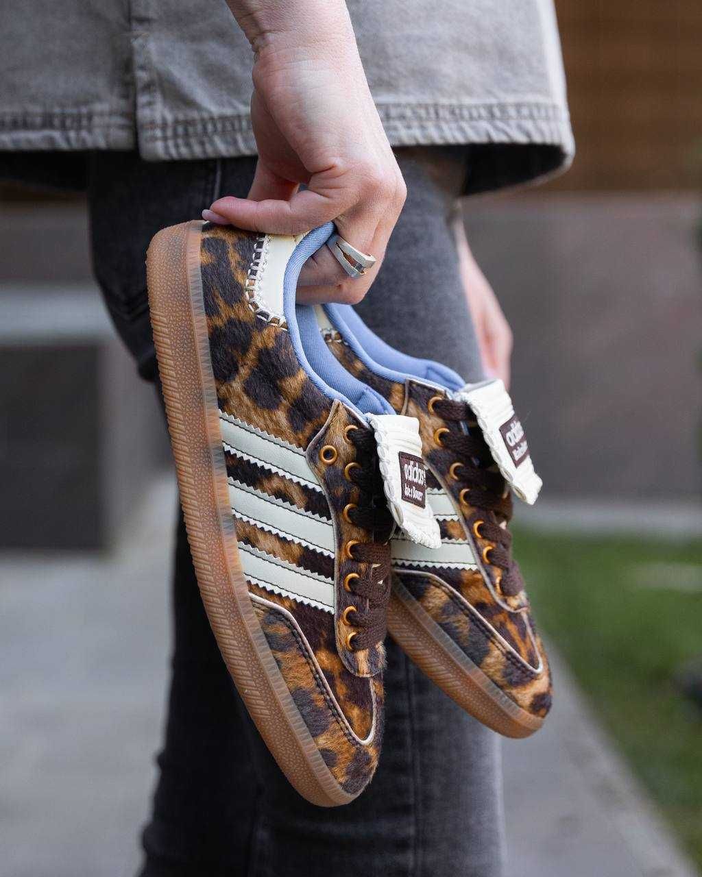 ХІТ! Жіночі кросівки леопард Adidas Samba Pony x Wales Bonner Leopard